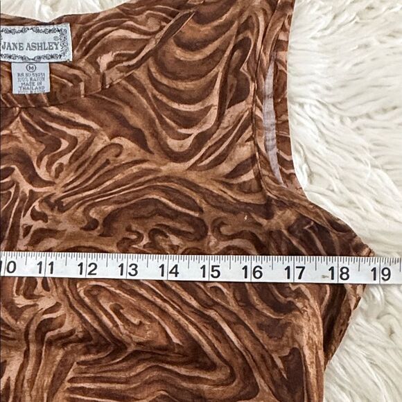 Jane Ashley Y2K Brown Swirl Maxi Dress Size Medium - Picture 3 of 6